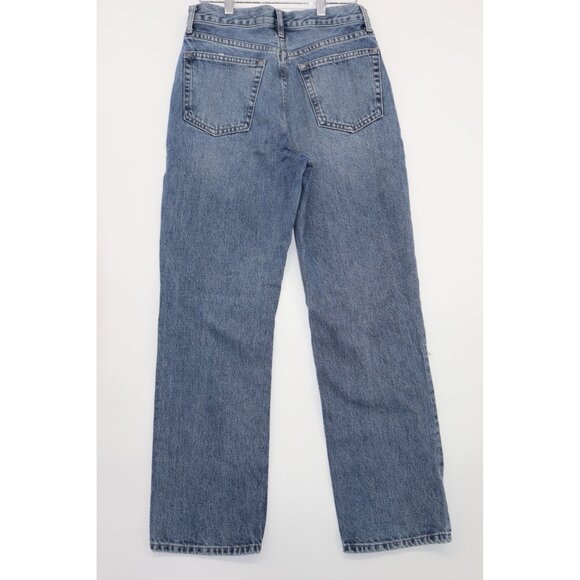 Topshop Blue Distressed High-Rise Mom Jeans W26 L30 Button Fly Denim Pants - Picture 12 of 14